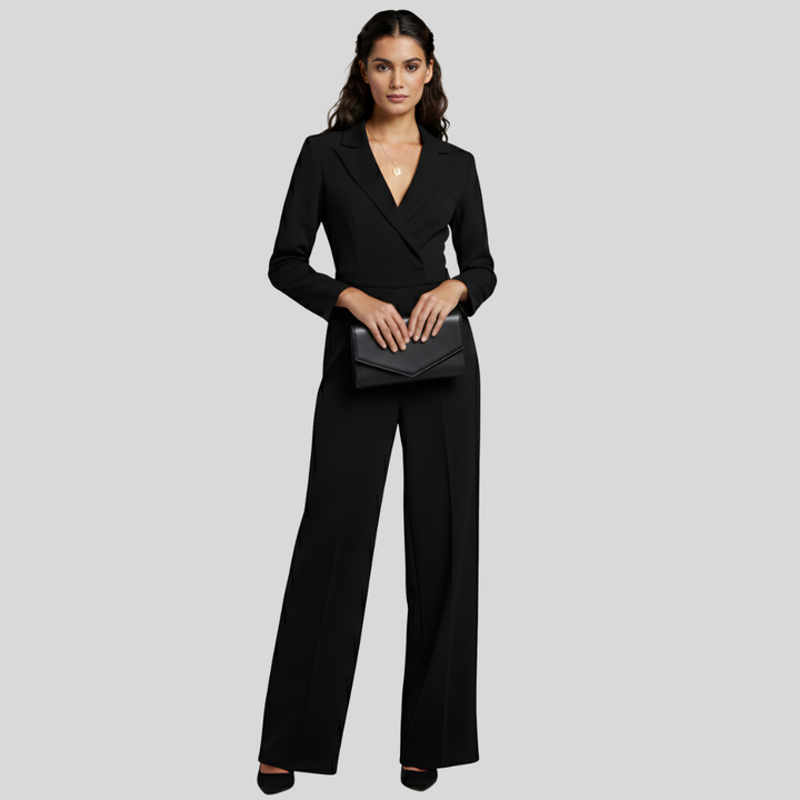 Rosalie | Wide Leg Jumpsuit With Wrap Front