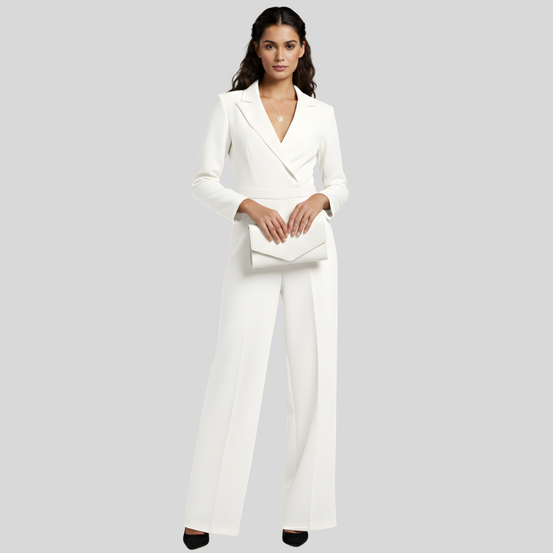 Rosalie | Wide Leg Jumpsuit With Wrap Front
