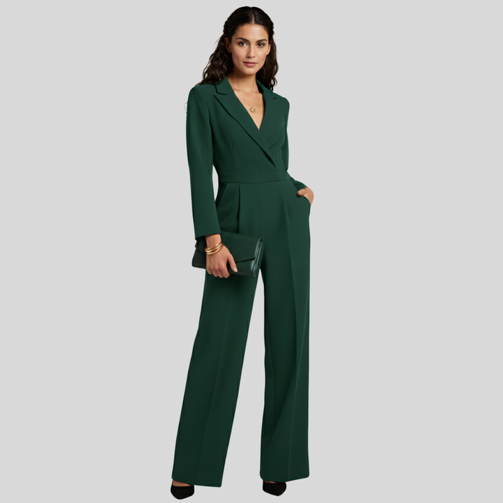 Rosalie | Wide Leg Jumpsuit With Wrap Front
