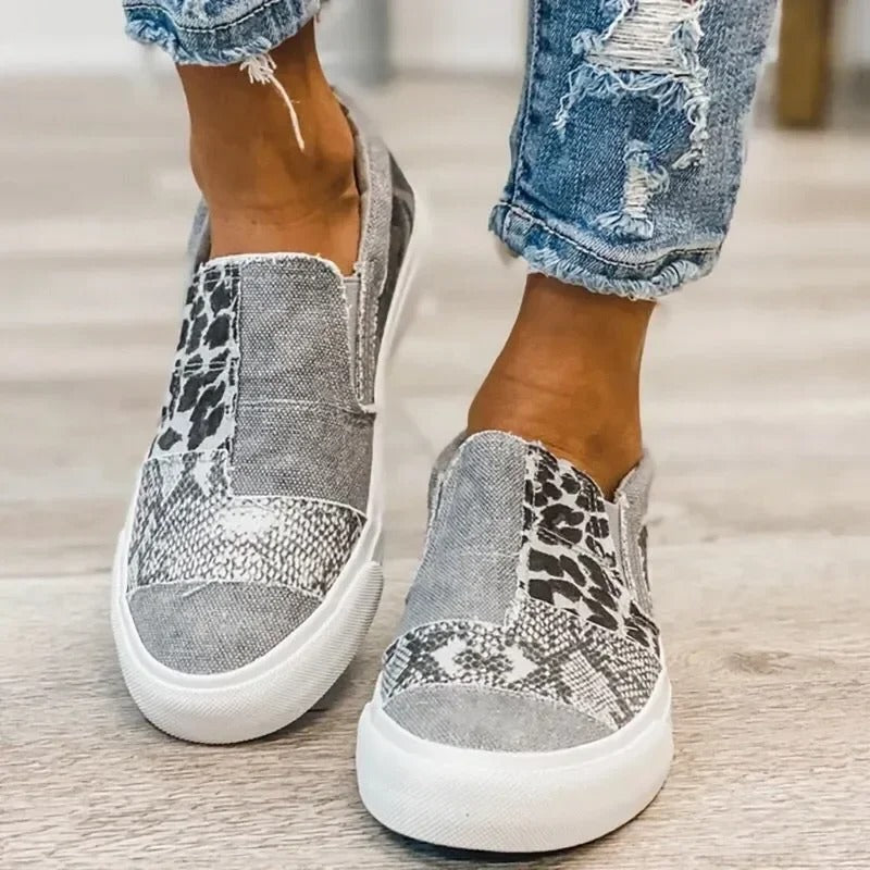 Maya | Slip On Platform Sneakers with Printed Detail