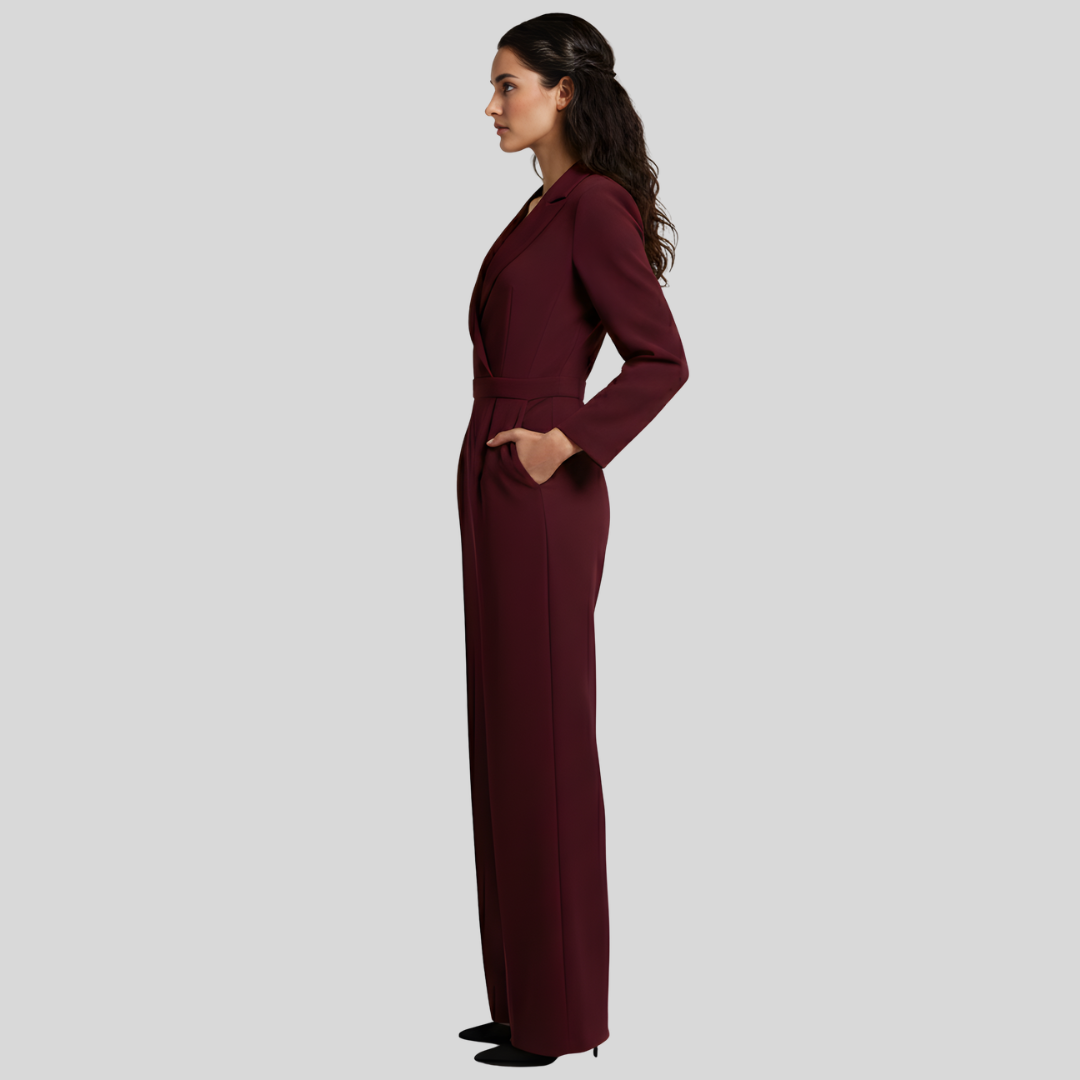 Rosalie | Wide Leg Jumpsuit With Wrap Front