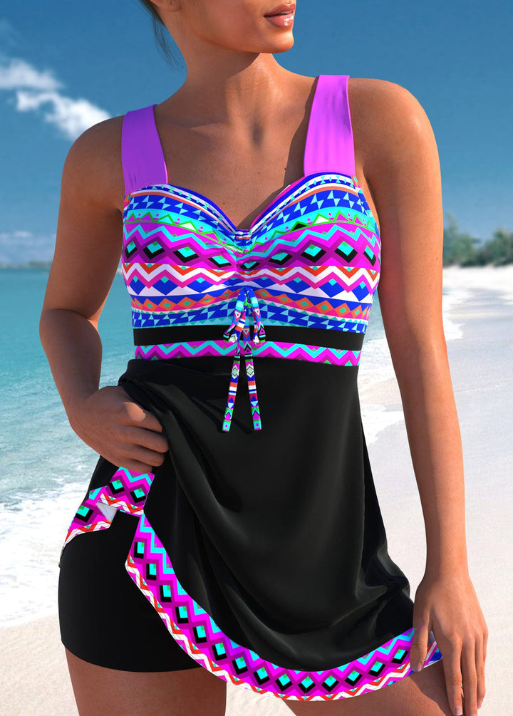 Abigail | Printed Swim Dress with Ruched Bust Detail
