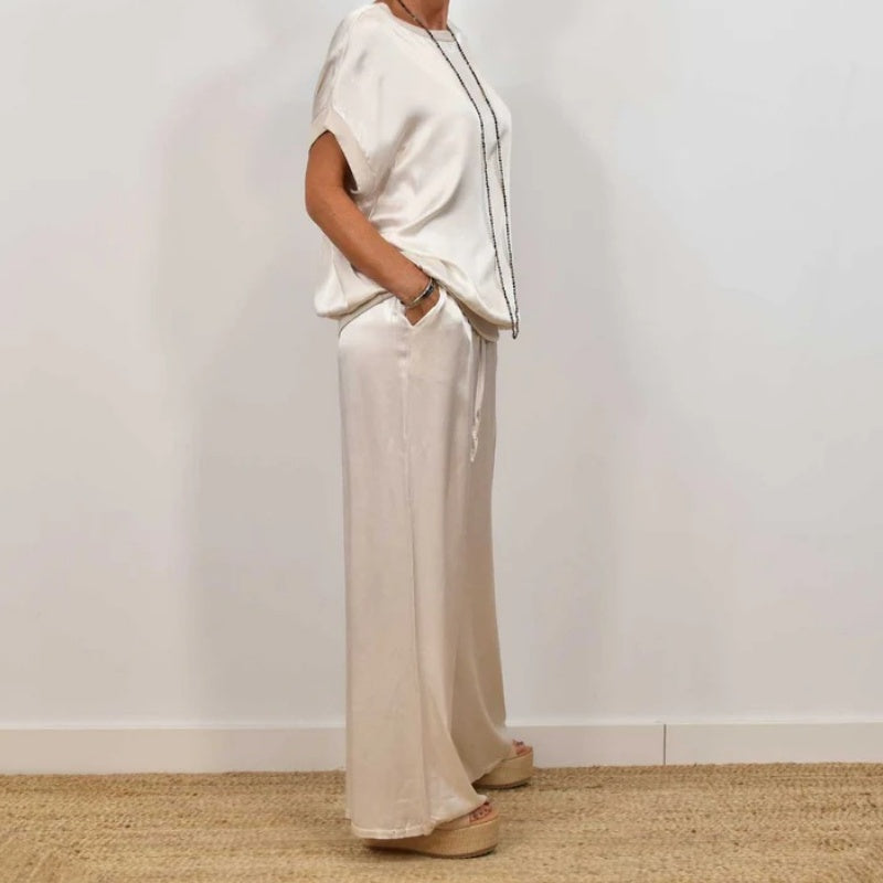 Adelaide | Relaxed Top and Wide-Leg Pants Set