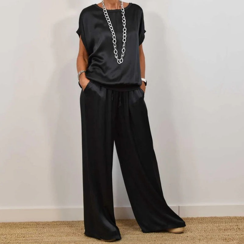 Adelaide | Relaxed Top and Wide-Leg Pants Set