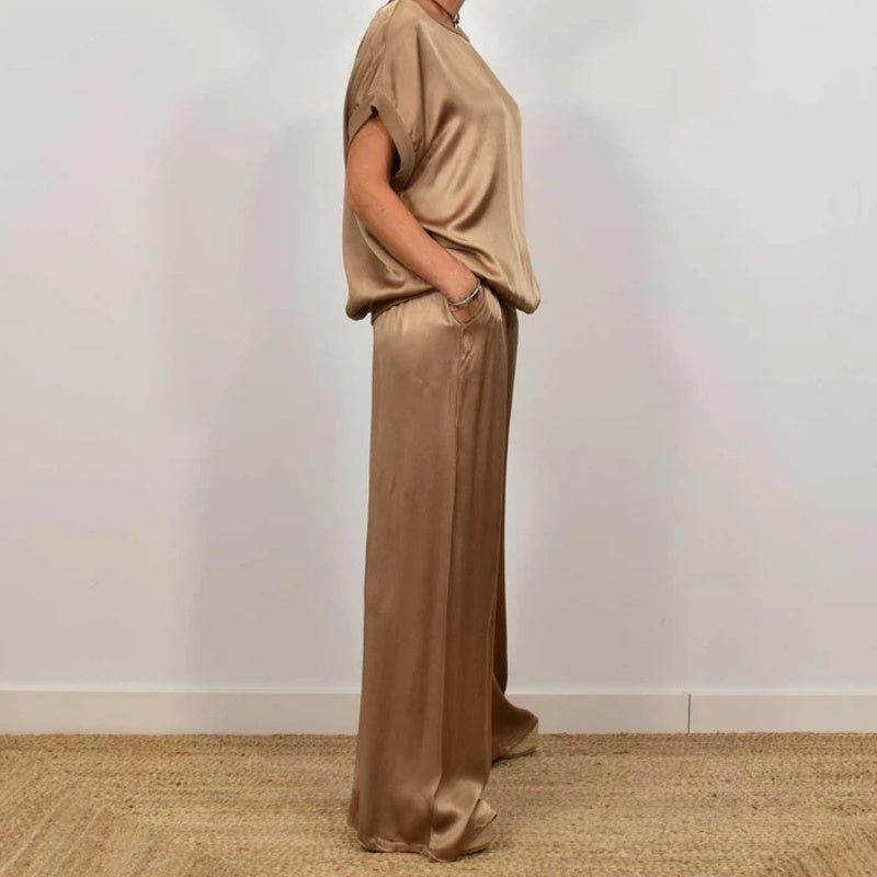 Adelaide | Relaxed Top and Wide-Leg Pants Set