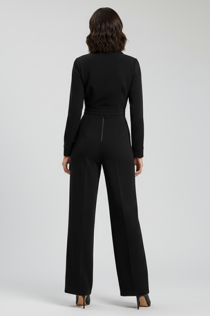 Adeline | Wide Leg Jumpsuit With Collar