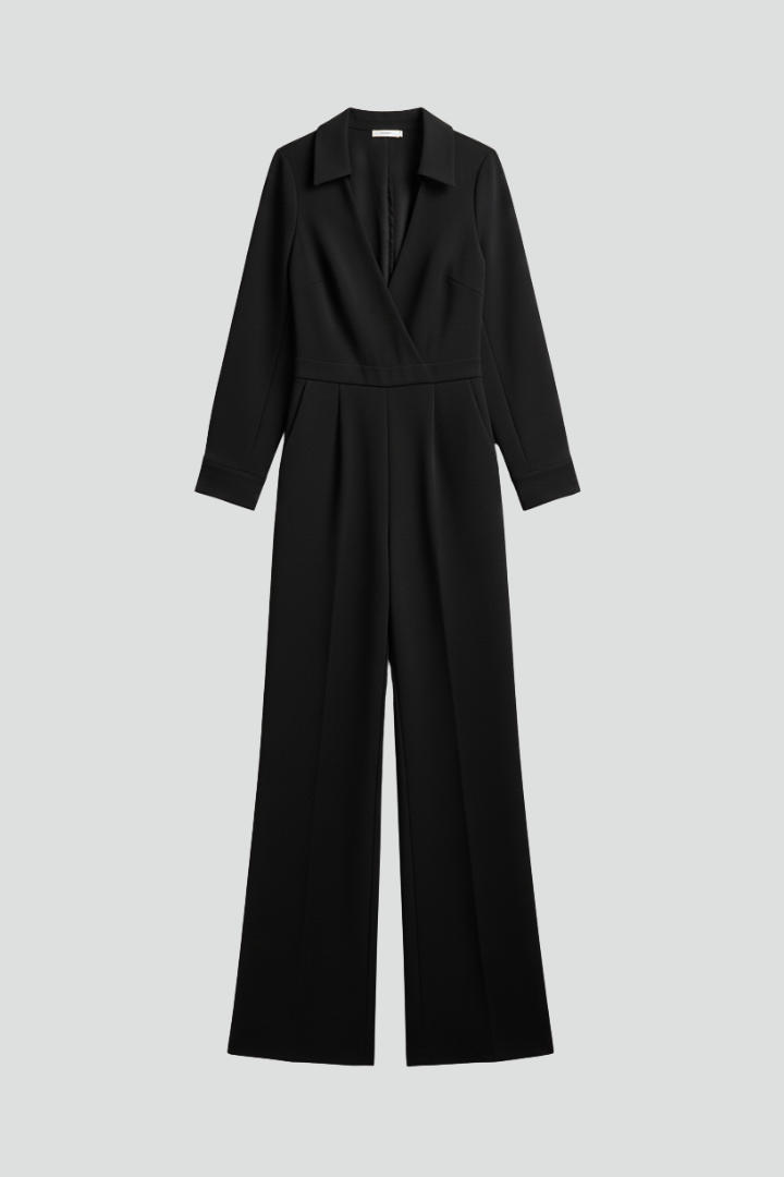 Adeline | Wide Leg Jumpsuit With Collar