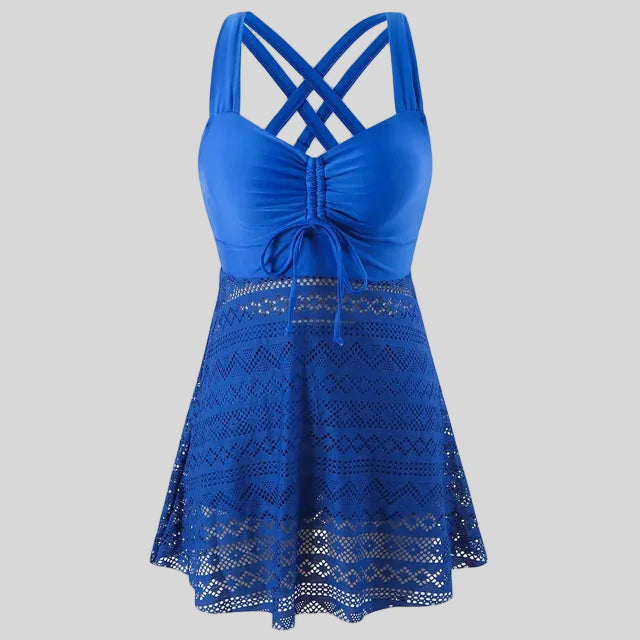 Afton | Tankini Swim Dress with Ruched Front