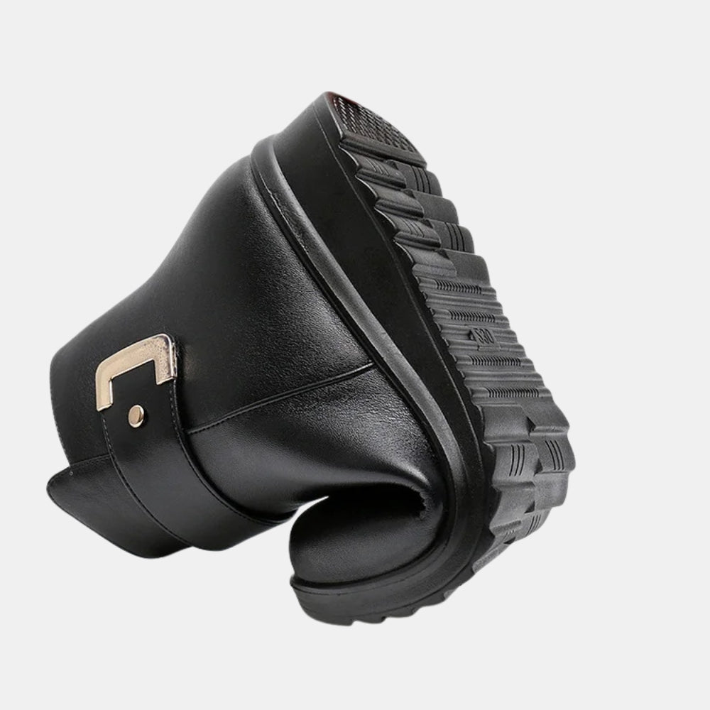 Aislinn | Cozy Ankle Boots with Buckle Detail