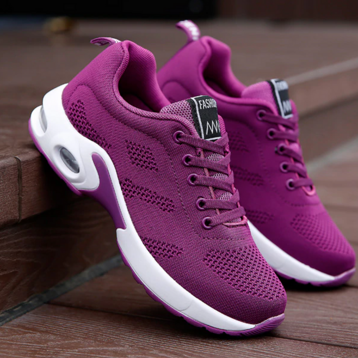 Alyssa | Mesh Lace Up Sneakers with Air Cushion Sole