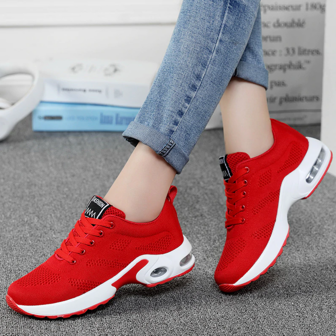 Alyssa | Mesh Lace Up Sneakers with Air Cushion Sole