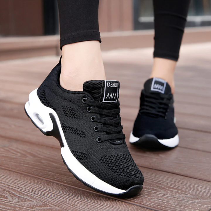 Alyssa | Mesh Lace Up Sneakers with Air Cushion Sole