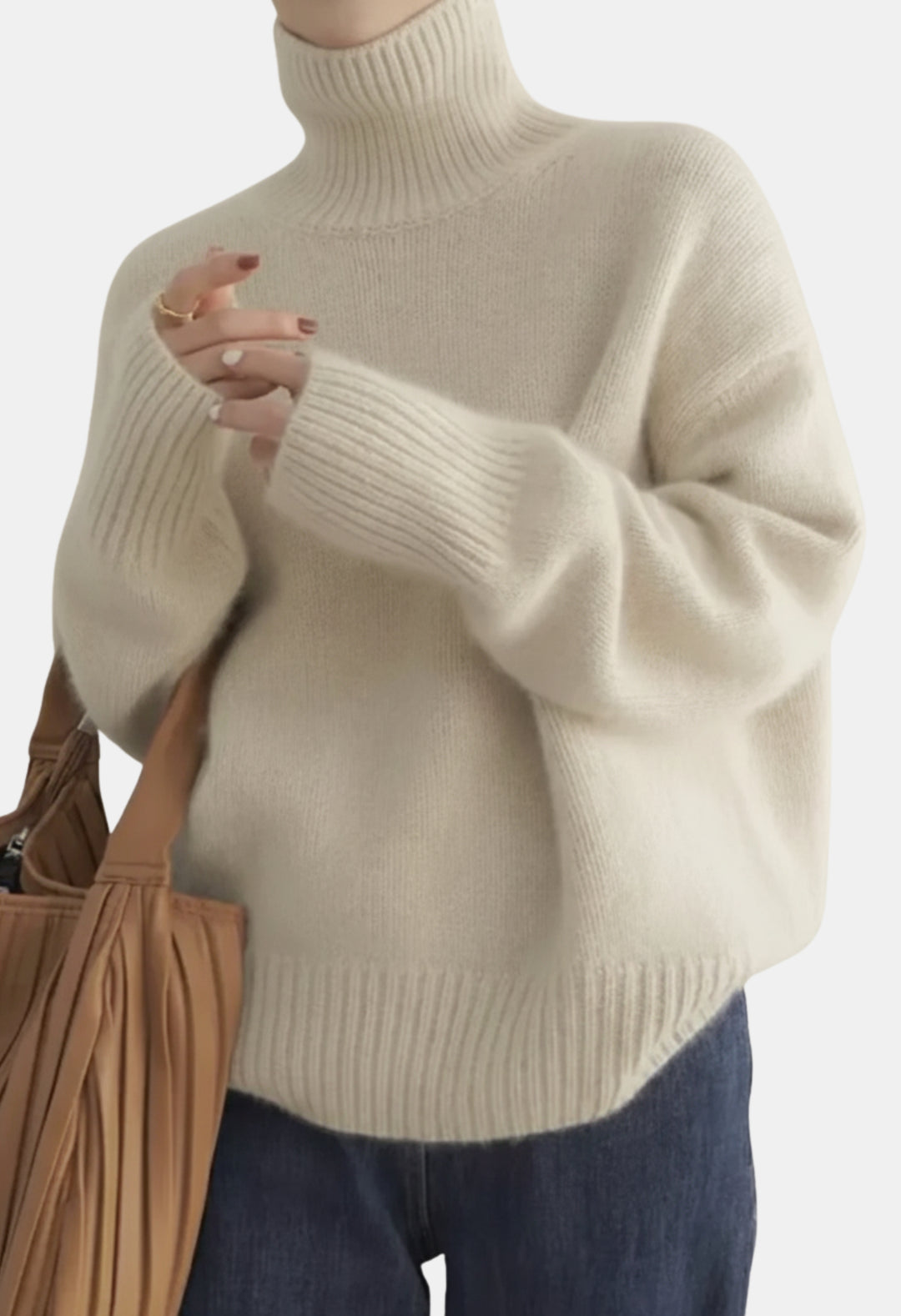 Andie | Oversized Turtleneck Knit Sweater