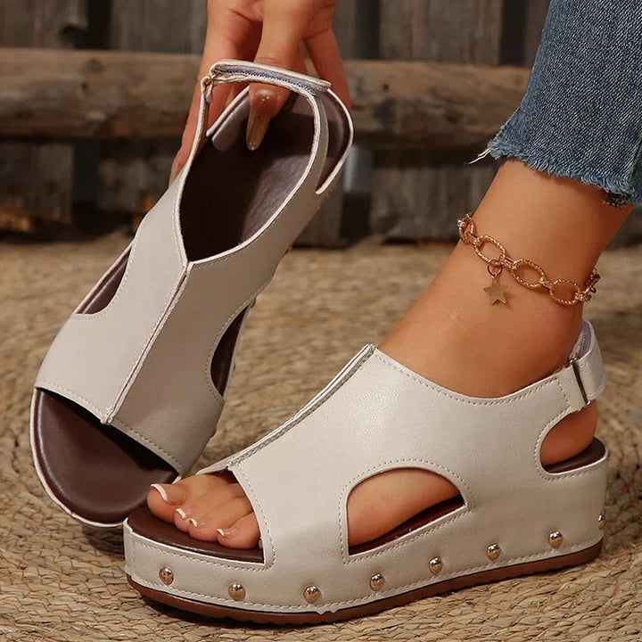Aria | Platform Sandals with Slingback Strap
