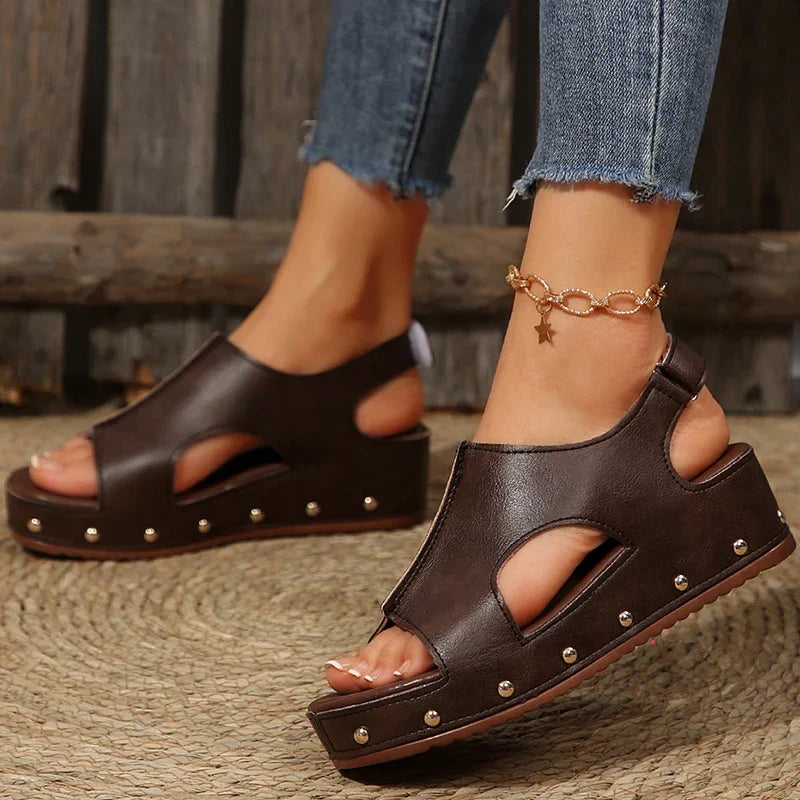 Aria | Platform Sandals with Slingback Strap