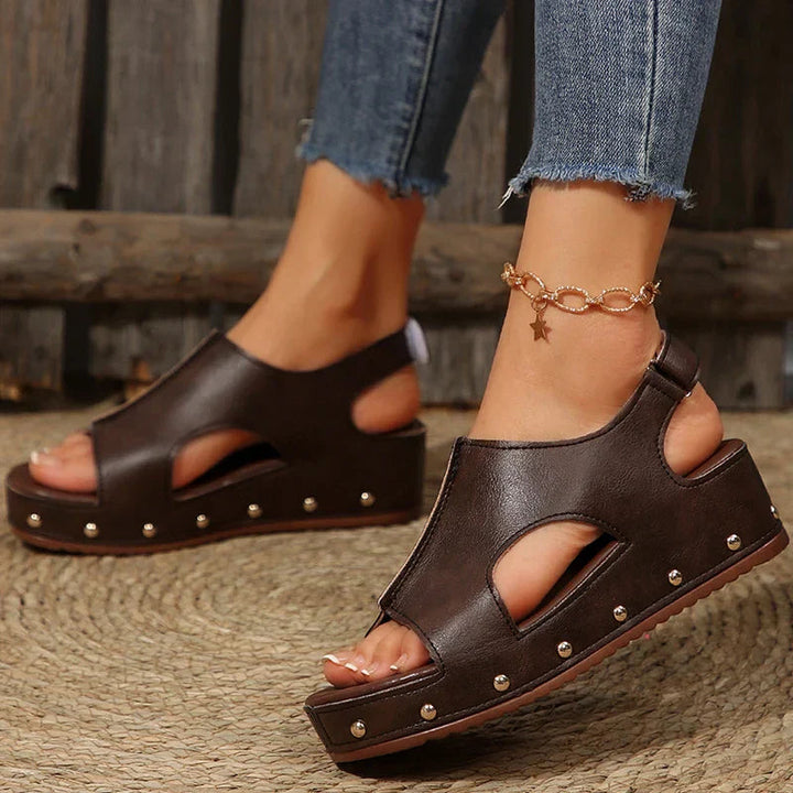 Aria | Platform Sandals with Slingback Strap