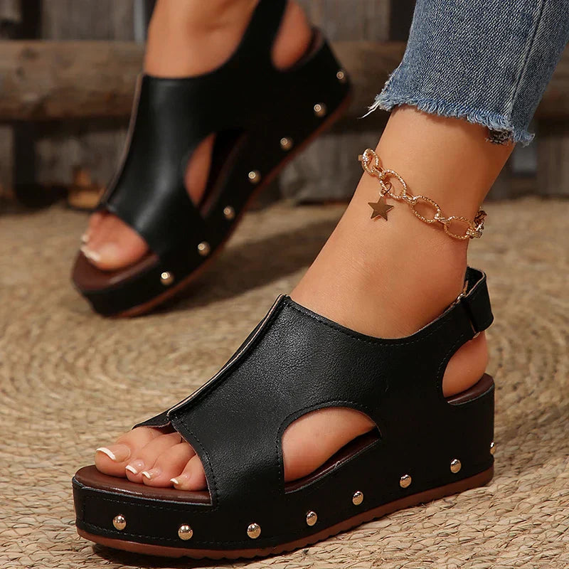 Aria | Platform Sandals with Slingback Strap