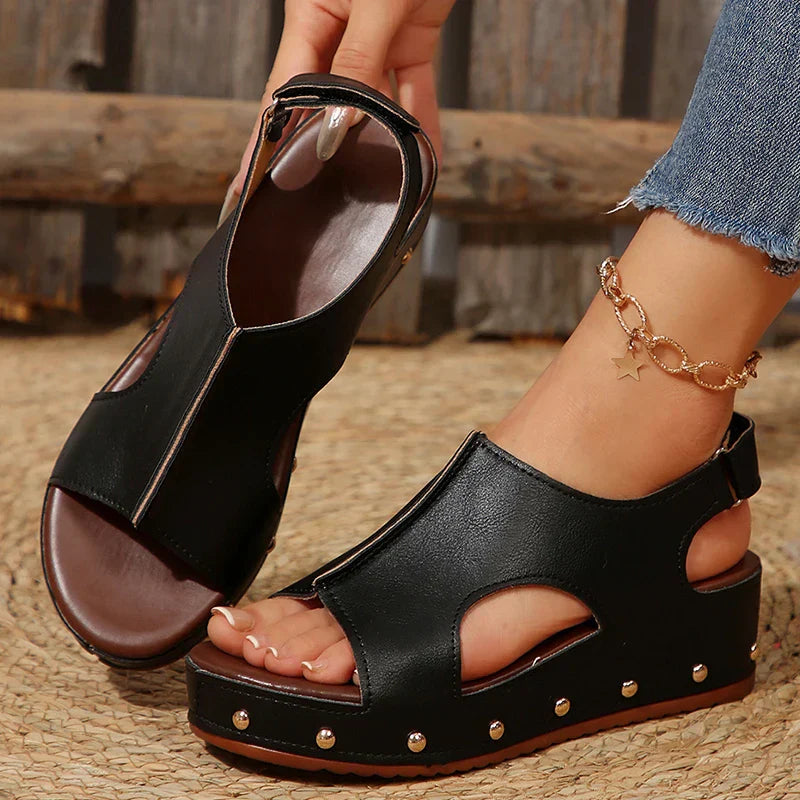 Aria | Platform Sandals with Slingback Strap