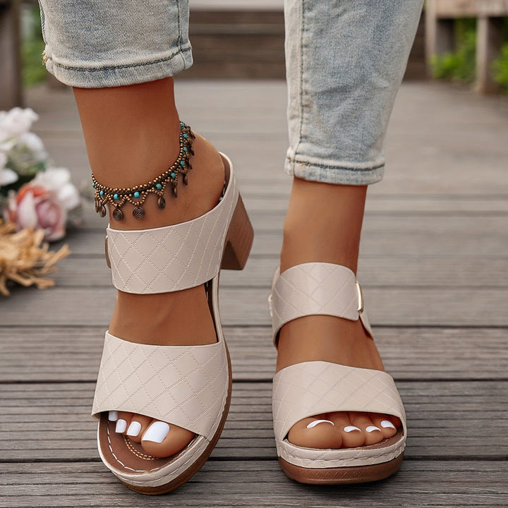 Ariana | Block Heel Sandals with Wide Strap
