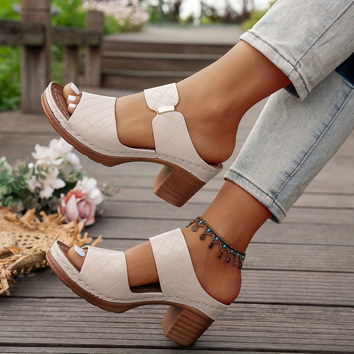 Ariana | Block Heel Sandals with Wide Strap