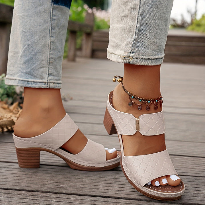Ariana | Block Heel Sandals with Wide Strap