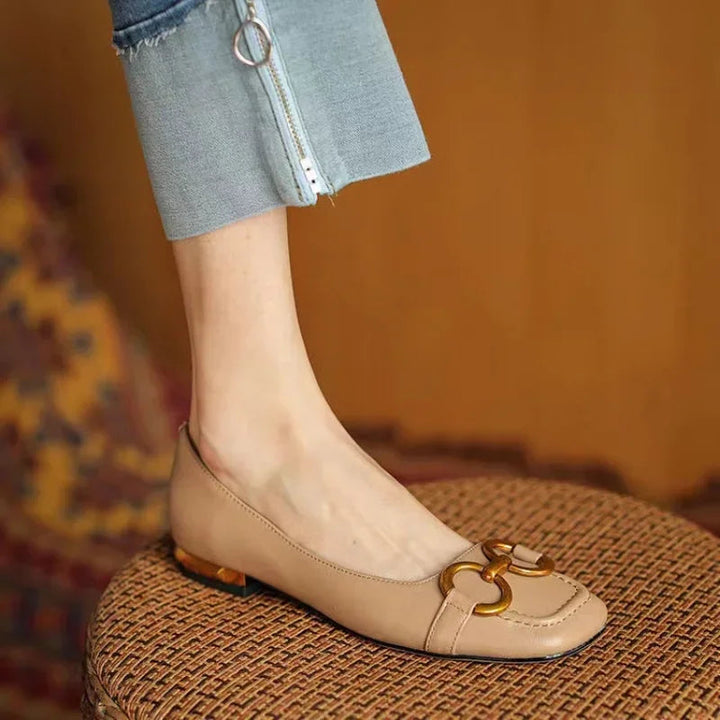 Audrey | Ballet Flats with Metal Ring Detail