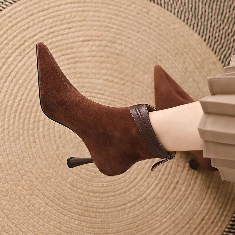 Audrey | Elegant Ankle Boots with Slim Heel