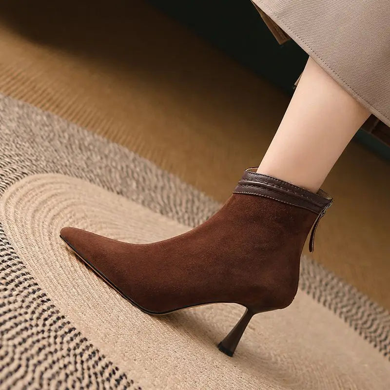 Audrey | Elegant Ankle Boots with Slim Heel