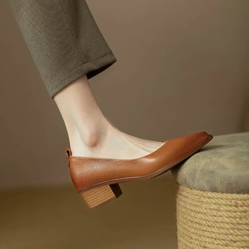 Audrey | Pointed Toe Block Heel Pumps