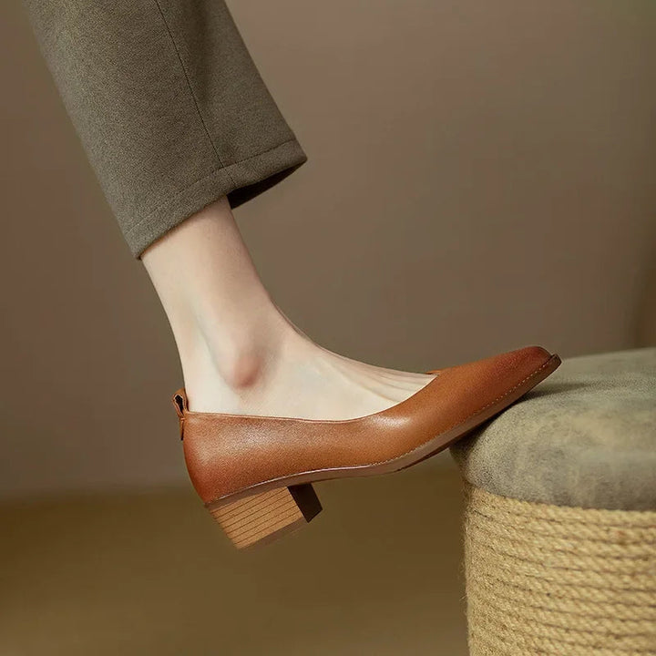 Audrey | Pointed Toe Block Heel Pumps