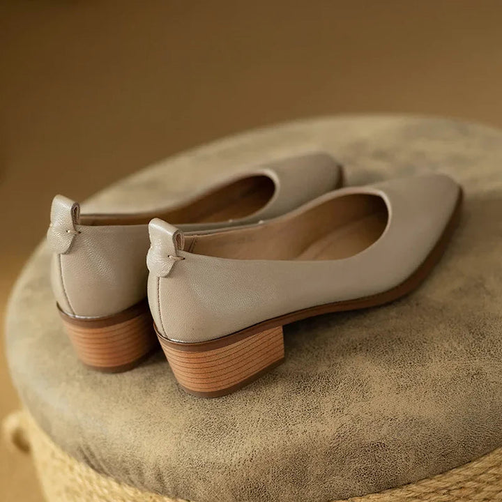 Audrey | Pointed Toe Block Heel Pumps