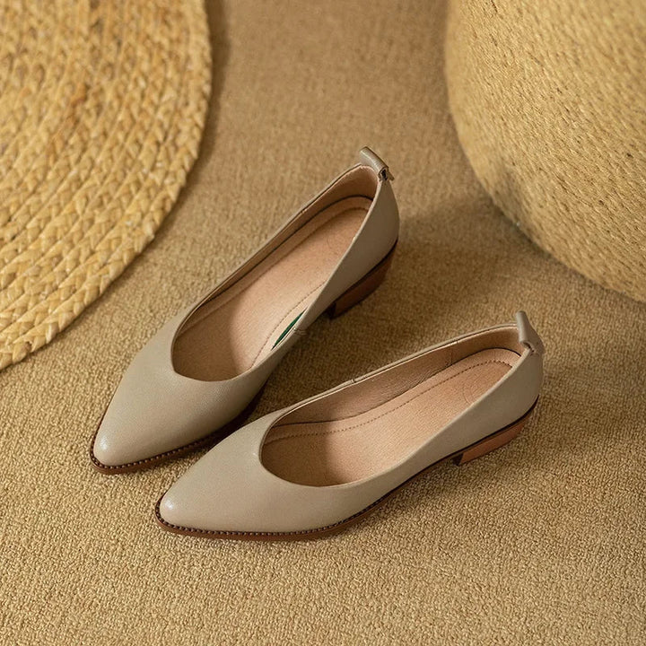 Audrey | Pointed Toe Block Heel Pumps
