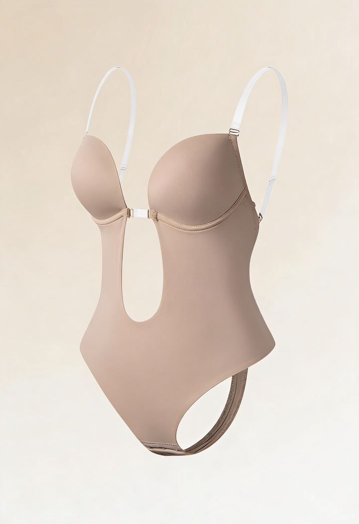 Aurora | Backless Bodysuit Bra With Deep V Neck