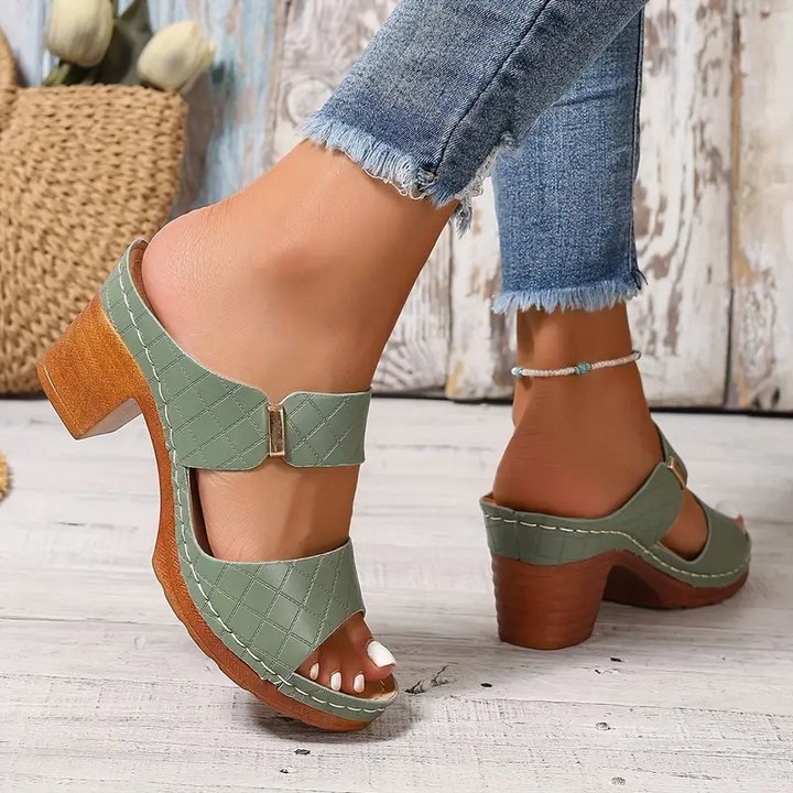 Aveline | Chic Wedge Sandals with Cutout Straps