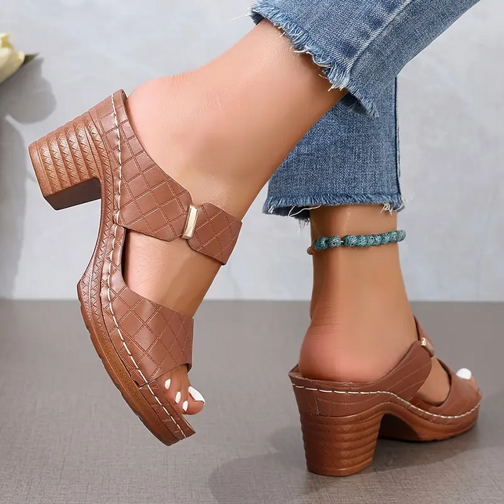 Aveline | Chic Wedge Sandals with Cutout Straps