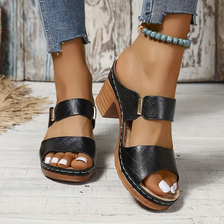 Aveline | Chic Wedge Sandals with Cutout Straps