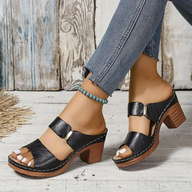 Aveline | Chic Wedge Sandals with Cutout Straps
