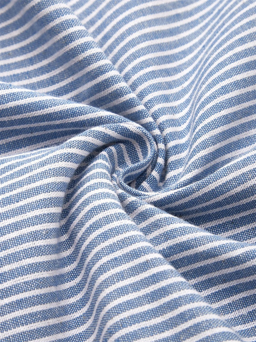 Avenelle | Striped Midi Dress with Button Detail