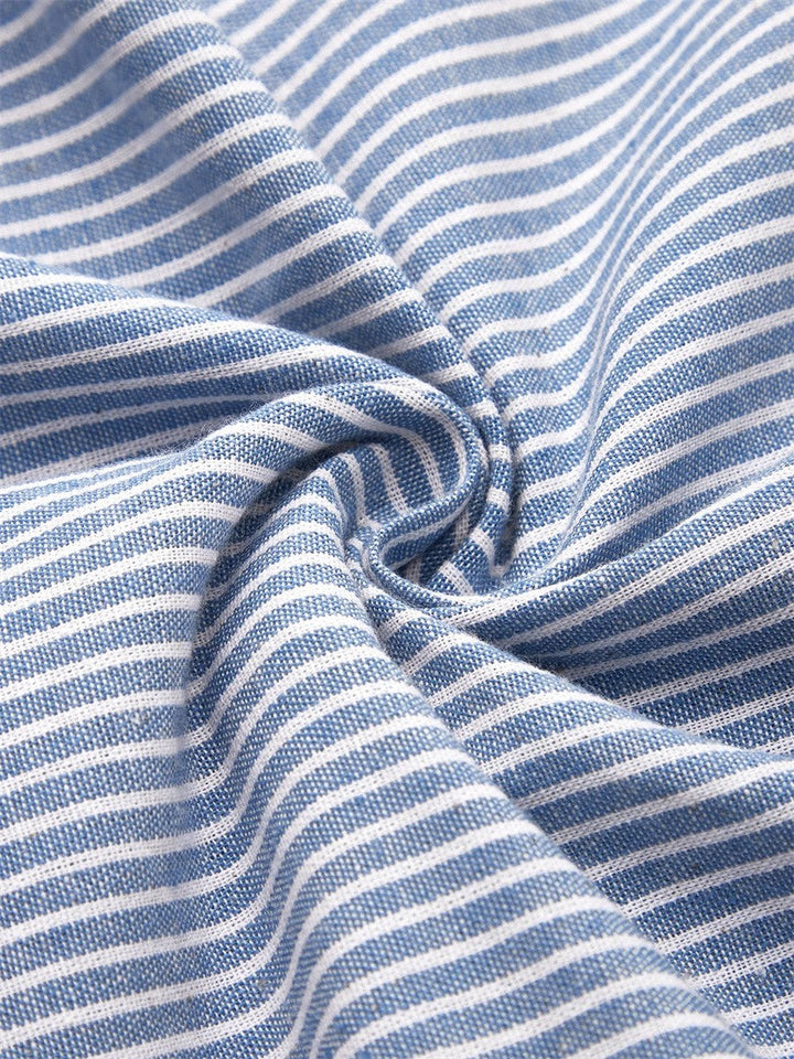 Avenelle | Striped Midi Dress with Button Detail