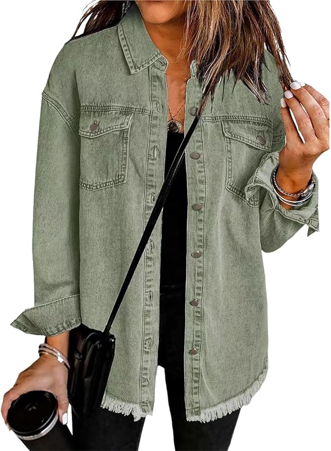 Avery | Classic Denim Jacket With Button Front