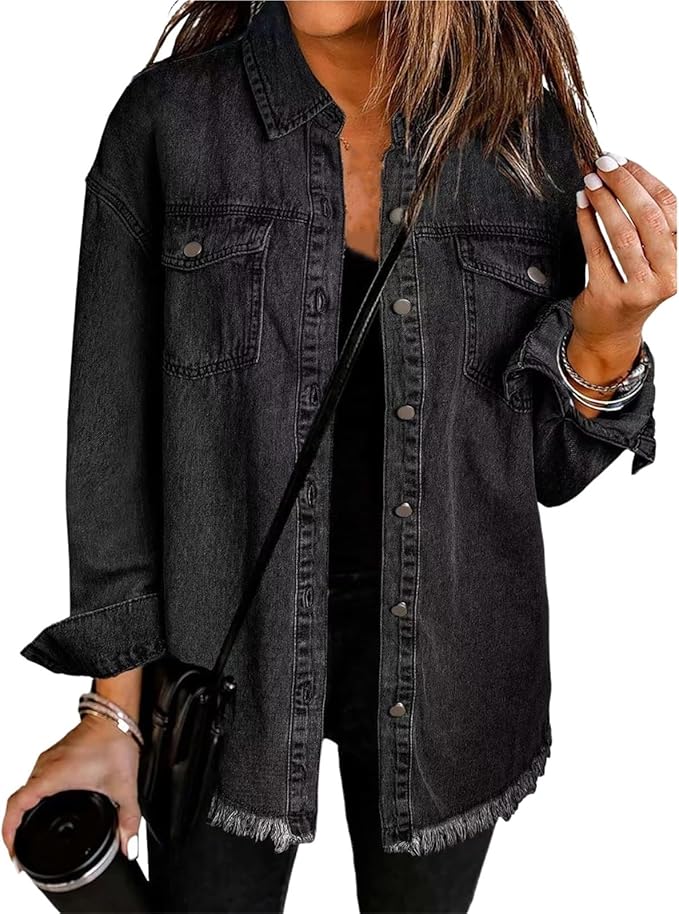 Avery | Classic Denim Jacket With Button Front