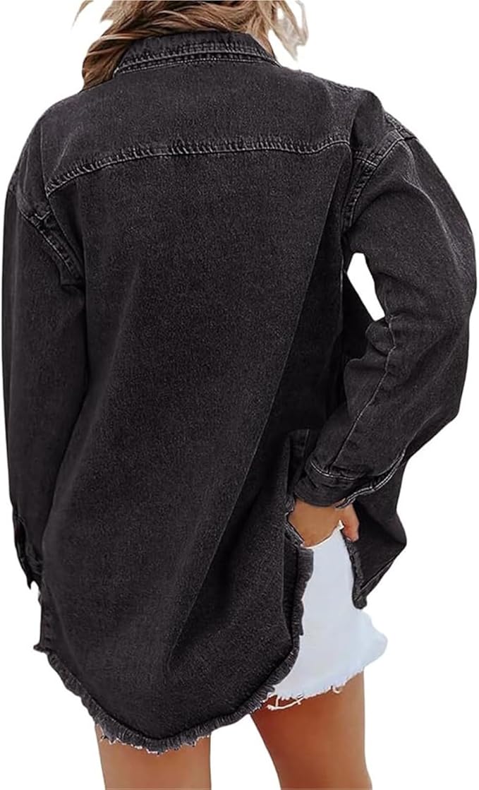 Avery | Classic Denim Jacket With Button Front