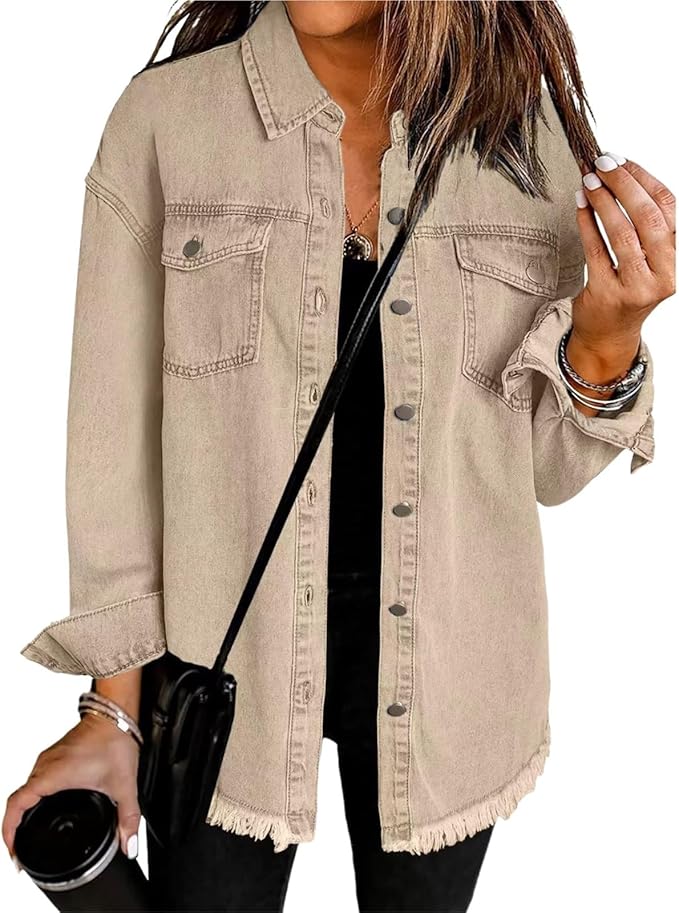 Avery | Classic Denim Jacket With Button Front