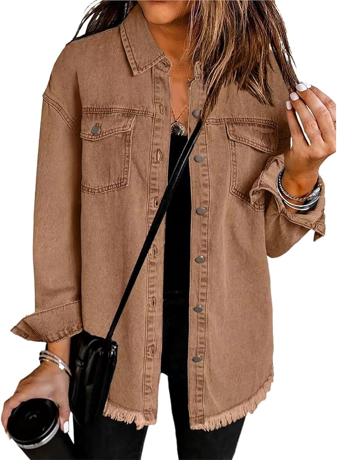 Avery | Classic Denim Jacket With Button Front
