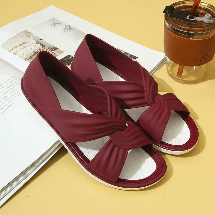 Avery | Flat Sandals with Twist Knot Strap