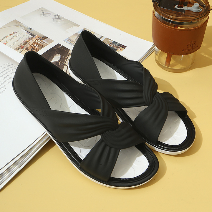 Avery | Flat Sandals with Twist Knot Strap