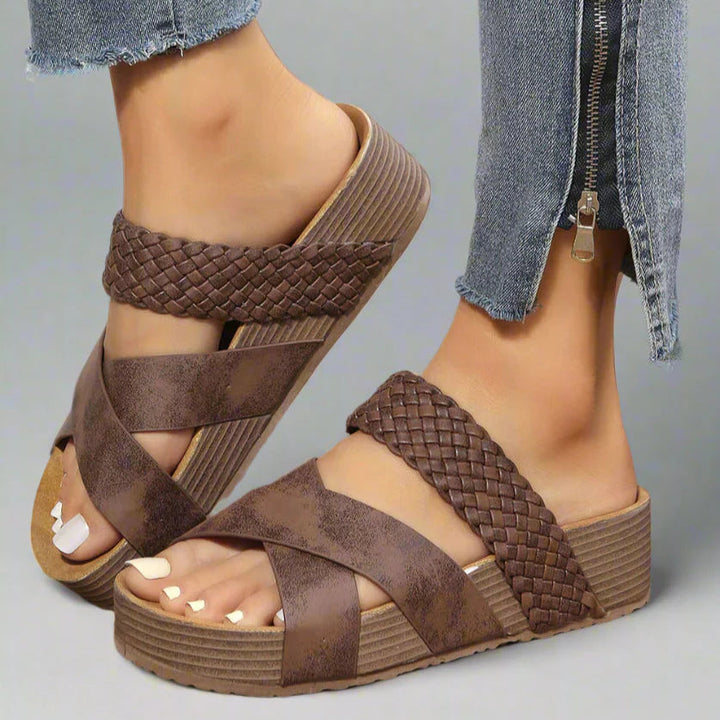 Avery | Platform Sandals with Braided Strap