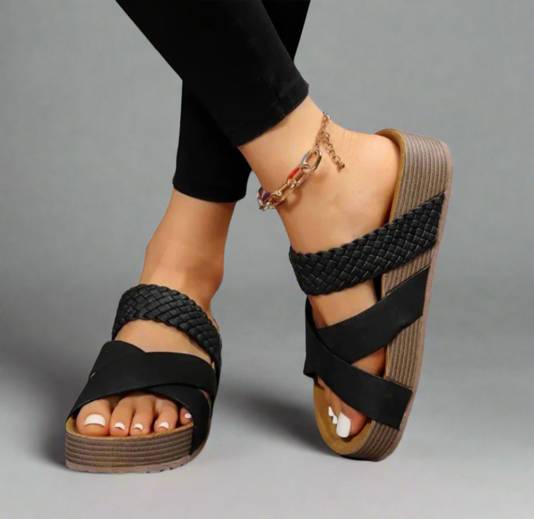 Avery | Platform Sandals with Braided Strap