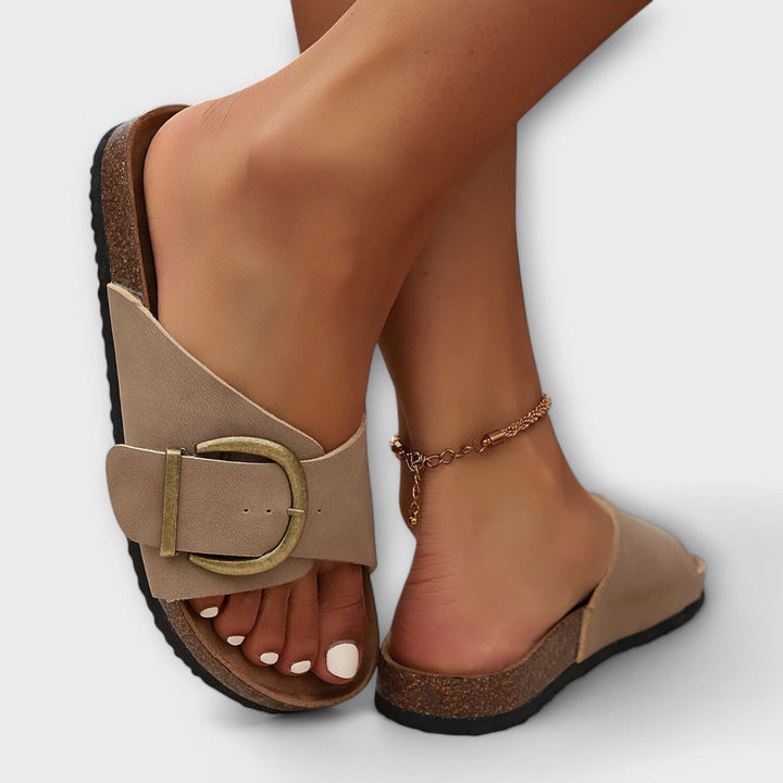 Bambi | Slide Sandals with Buckle Strap