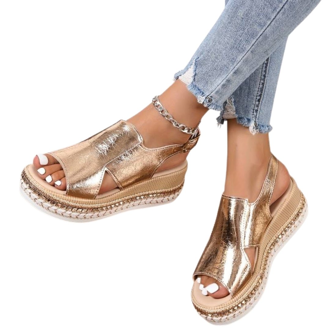 Bareera | Chic Platform Sandals with Cutout Upper